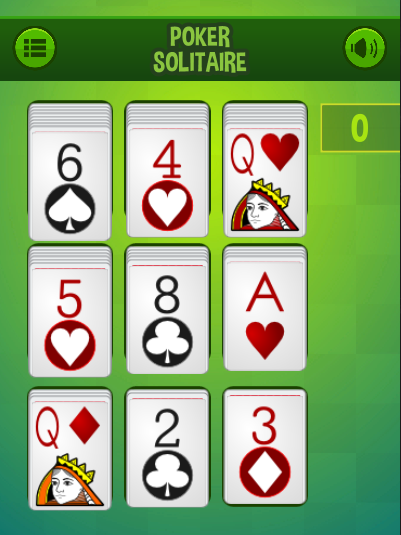 screenshot poker solitaire game