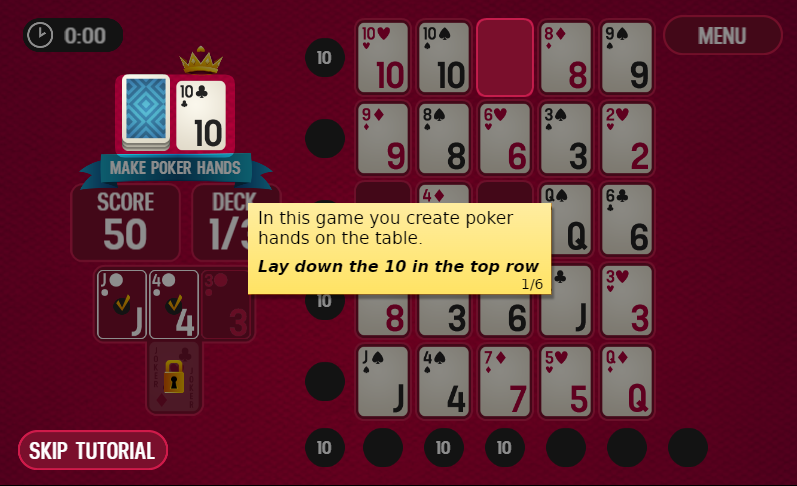 Royal Vegas Solitaire card game screenshot