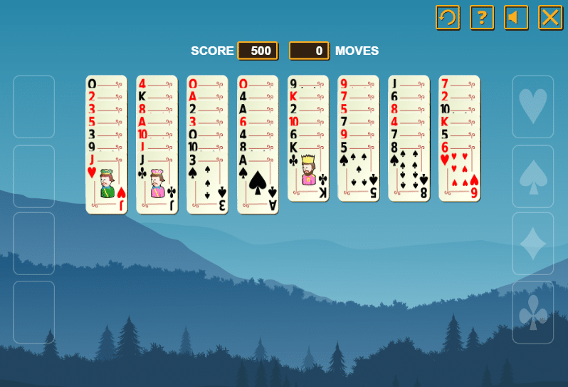 king of freecell solitaire game screenshot
