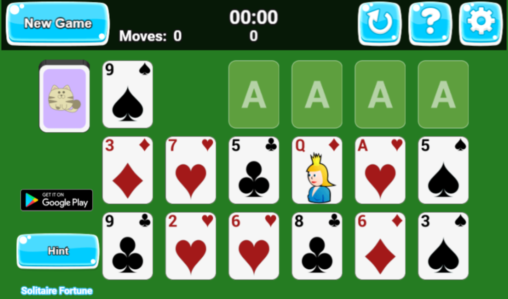 fortune solitaire game screenshot