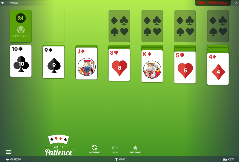 casino patience game screenshot
